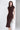 Reddish-brown short sleeve midi dress, showcasing elegant style from Australia.