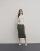 fitted turtleneck top with skirt
